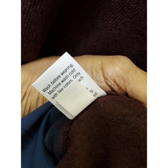 Sonoma Men's Blue & Maroon 100% Polyester Long Sleeve Supersoft Sweater Size XL - Picture 11 of 12